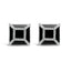 Boucles d'oreilles en or blanc 14K avec diamants et onyx noir