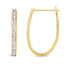 Boucles d'oreilles U-Hoop en or jaune 10K avec 1,00 cttw de diamants
