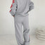 Casual Striped Sweatshirt and Pants Set