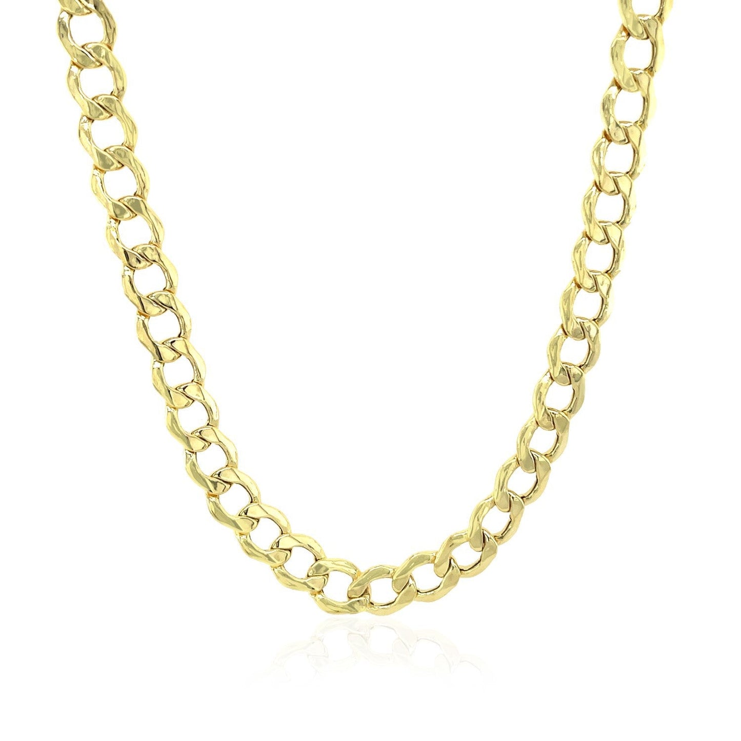 5.3mm 10k Yellow Gold Curb Chain Necklace