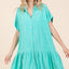 Summer Linen Blend Button Down Mini Dress for Women