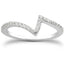 Bague de mariage en diamant pavé en or blanc 14 carats avec motif zigzag