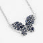 3.83 Carat Blue Sapphire & White Zircon .925 Sterling Silver Pendant