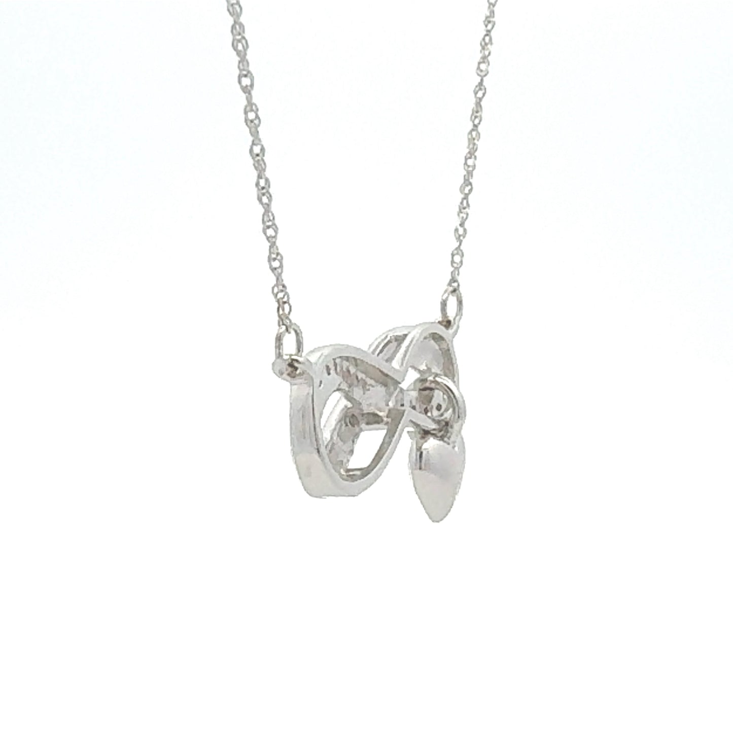 Elegant Natural Diamond Pendant in Sterling Silver