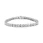 14K White Gold Diamond Tennis Bracelet - 4 3/8 Cttw, Size 7"