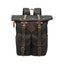 Sac à dos rétro en toile imperméable en cuir Crazy Horse