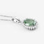 1.39 Carat Green Tourmaline and Diamond 14K White Gold Pendant