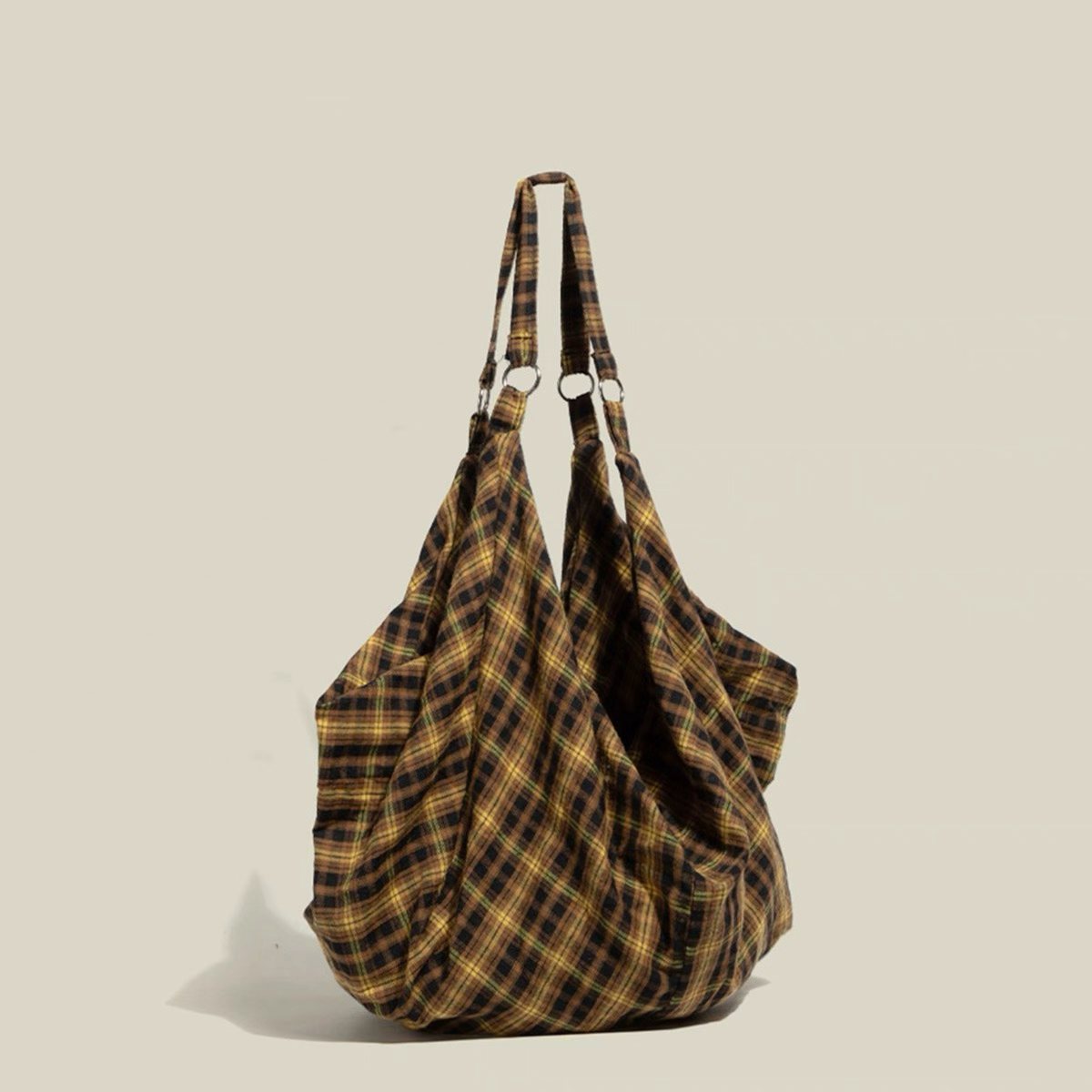 Women's Plaid Multi-Wear Large-Capacity Shoulder Bag