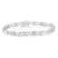 Pulsera de eslabones en X de plata esterlina .925 con diamantes - 1.0 Cttw