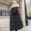 Winter Slim Long Jacket with Fur Hood for Women