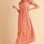 Vestido Midi Floral Elegante con Espalda Descubierta para Mujeres