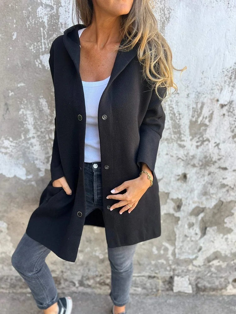 Cárdigan con Capucha Casual - Chaqueta de Mujer Estilosa y Cómoda