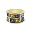Anillo de Banda de Diamantes de Oro Amarillo de 14KT con Diamantes Champagne y Amarillos