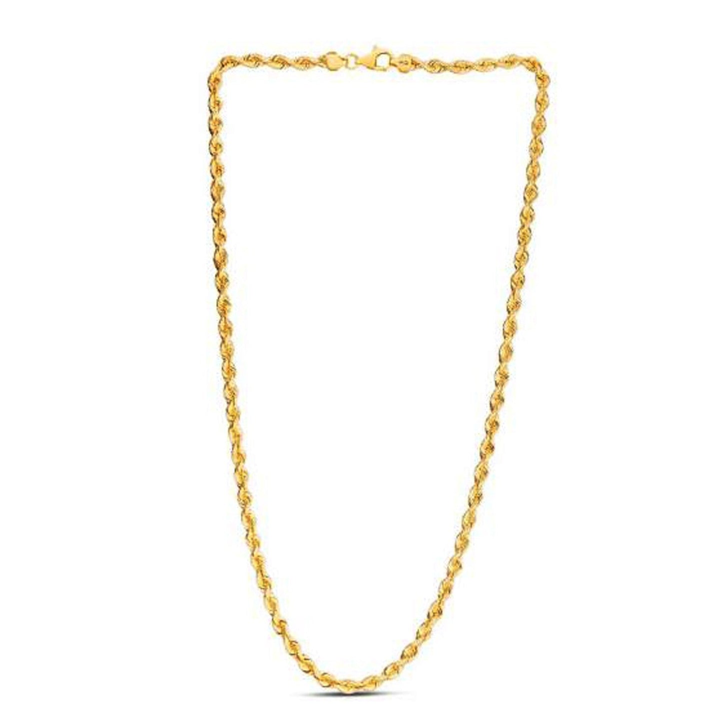Cadena de Cuerda Ligera de Oro Amarillo de 14k - 4.30 mm