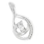 Collar de Pendiente de Espiral de Diamante en Oro Blanco de 10K