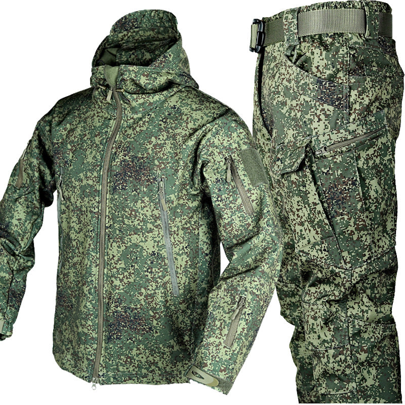 Outdoor Shark Skin Thermal Suit - Special Forces Camouflage