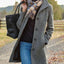 Elegant Women's Medium Length Woolen Overcoat