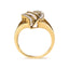 Bague cocktail en diamant 10K or jaune 1/2 cttw