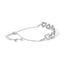 Bracelet ajustable en bolo en argent sterling 925 avec lien en cœur et diamants