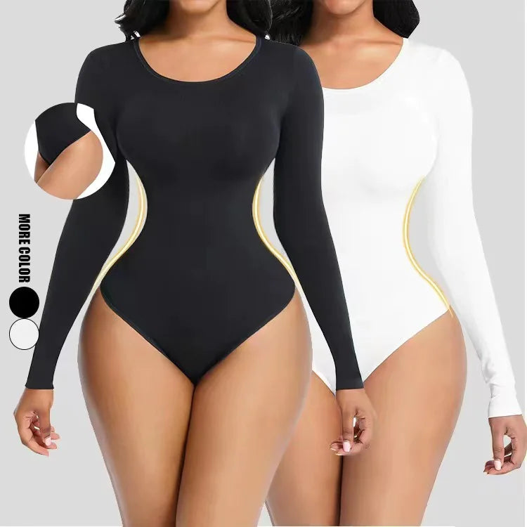 Mono de Cuerpo Sin Costuras de Manga Larga