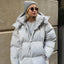 Parka en coton avec capuche amovible et style pour l'hiver