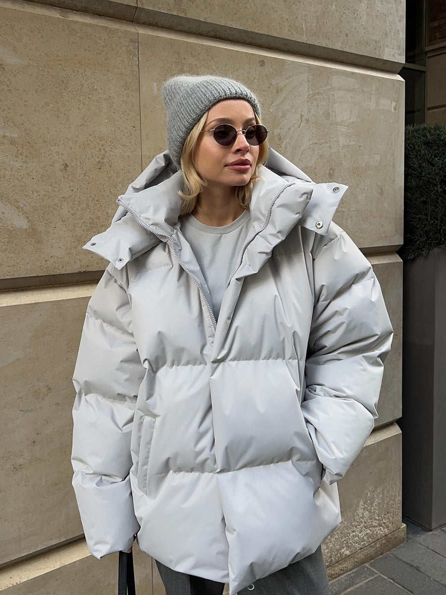 Parka en coton avec capuche amovible et style pour l'hiver