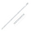 Collar de cadena curb de plata esterlina chapada en rodio