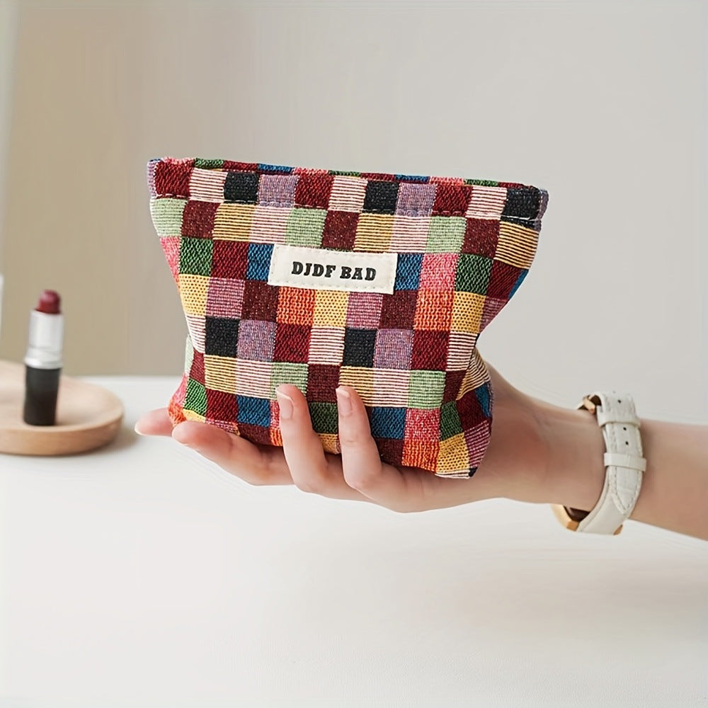 Compact Women's Travel Makeup and Sanitary Storage Bag