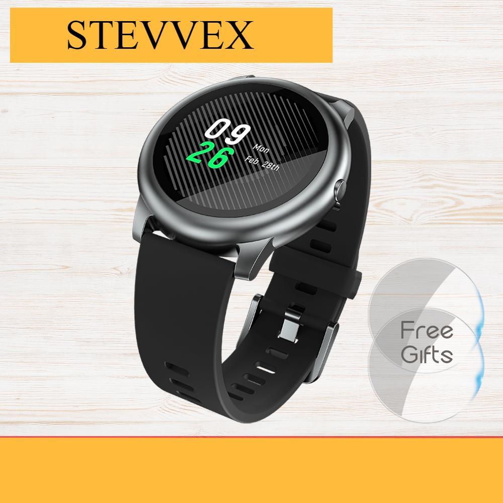 Montre intelligente solaire STEVVEX - Sport métal avec moniteur de fréquence cardiaque