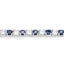 Elegant Blue Sapphire and White Topaz Tennis Bracelet