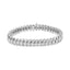 Bracelet de tennis en diamant taille princesse en or blanc 14K