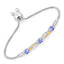 Bracelet en tanzanite véritable de 0,77 carat et saphirs blancs