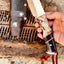 Premium Hornstrike Guthook Hunting Knife – Custom 9" 440C Steel Blade with Elegant Black G10 & Sheep Horn Handle - Korvel