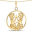Pendentif en perle véritable de 0,45 carat en argent sterling .925