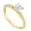 GIA Certified 14K Yellow Gold 1/2 Cttw Diamond Solitaire Engagement Ring - Size 6