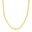 Woven Rope Necklace with Diamond Accents in 14k Yellow Gold