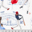 Tissu Digital Cuddle Navy Batter Up - 58" de large