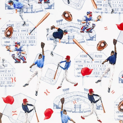 Tissu Digital Cuddle Navy Batter Up - 58" de large