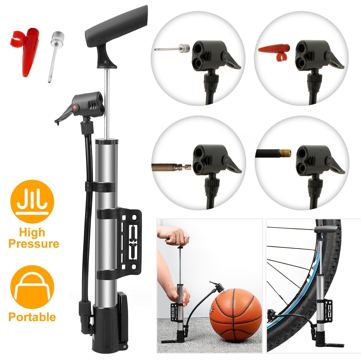 GBruno Compresseur Portable pour Pneus de Vélo