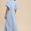 Vestido de Verano con Detalle de Smock Floral y Mangas Abullonadas