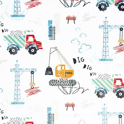 Tela Digital Cuddle Multi Dig Dig Dig - 58" de ancho