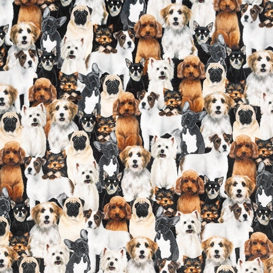Digital Cuddle Beige Dog Pile Fabric - 58" per Yard