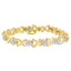 10k Yellow Gold Plated Sterling Silver Diamond Link Bracelet