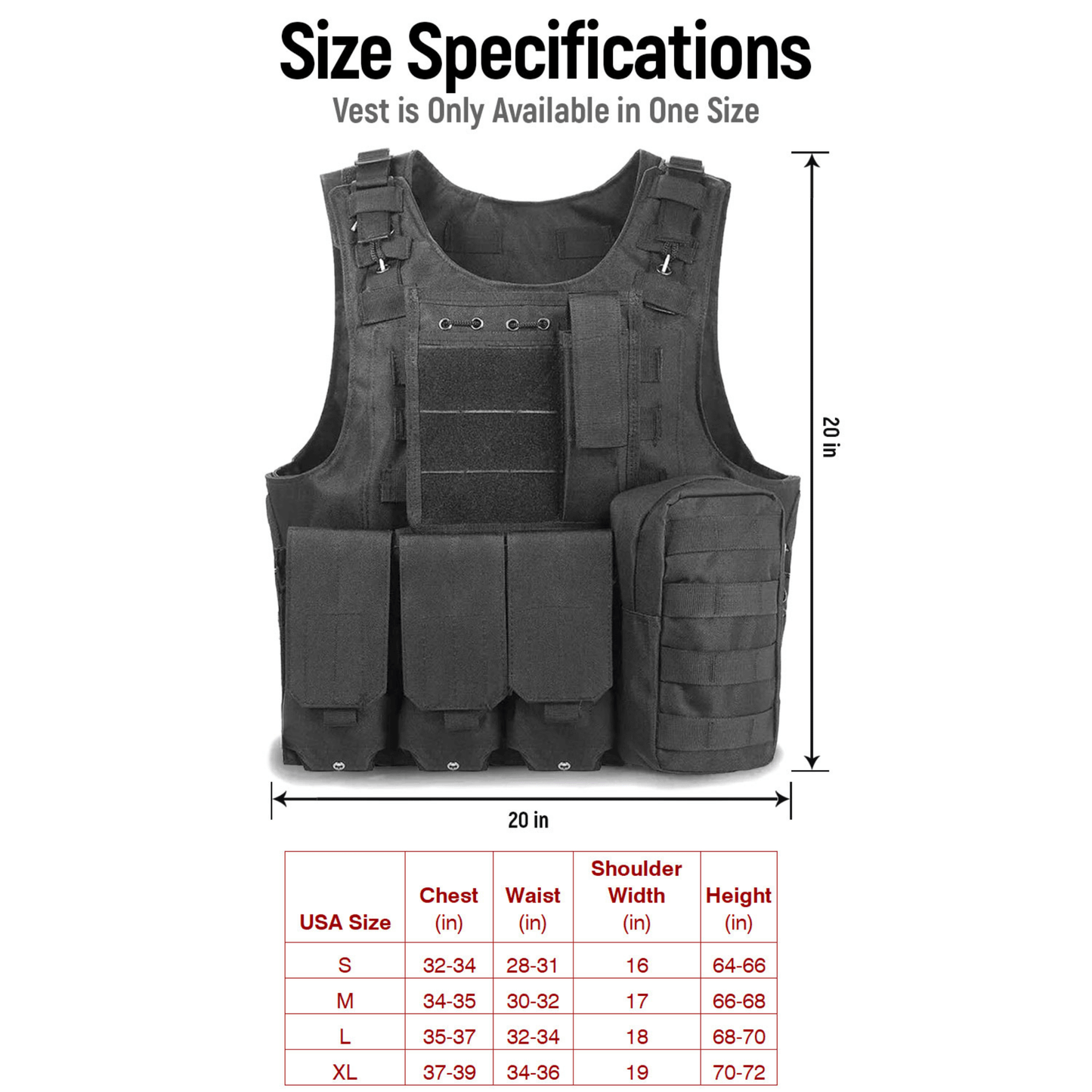 Chaleco Portaplacas Táctico Militar XGear