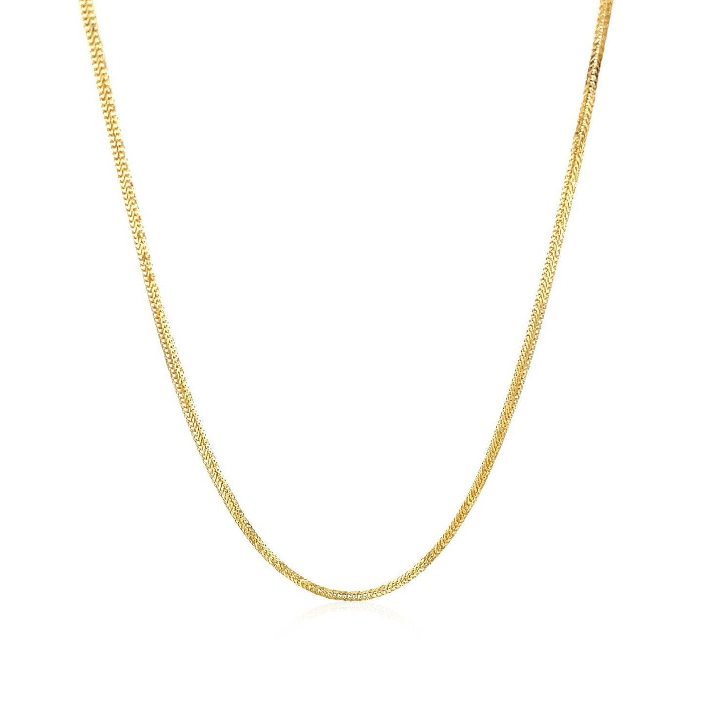 14k Yellow Gold Foxtail Chain - Elegant and Timeless