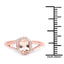 0.78 Carat Morganite and Diamond 14K Rose Gold Engagement Ring