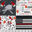 Digital Cuddle Scarlet Firefighter Fabric - 58"/60" per Yard