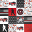 Digital Cuddle Scarlet Firefighter Fabric - 58"/60" per Yard
