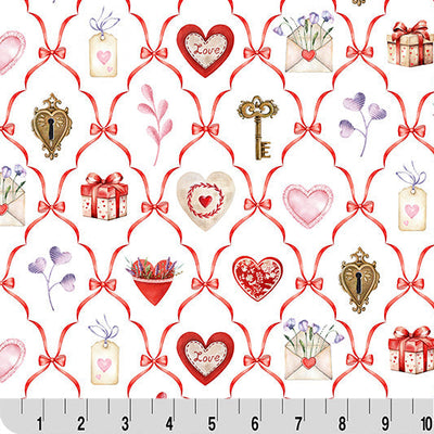 Tejido Digital Cuddle Key to My Heart - 58" - 60" por yarda