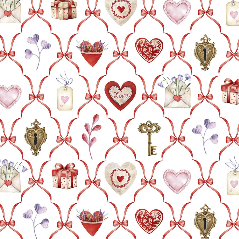 Tejido Digital Cuddle Key to My Heart - 58" - 60" por yarda